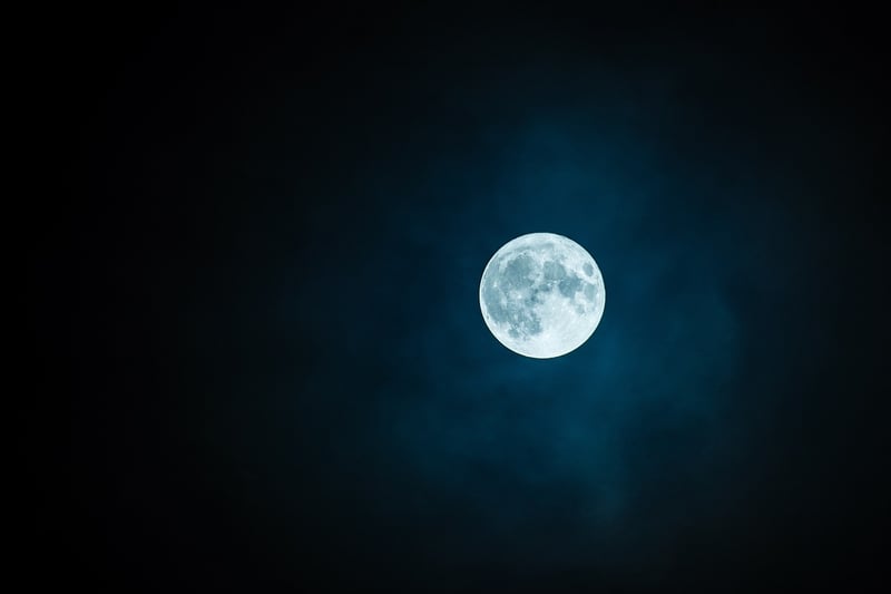 Moonlit night sky